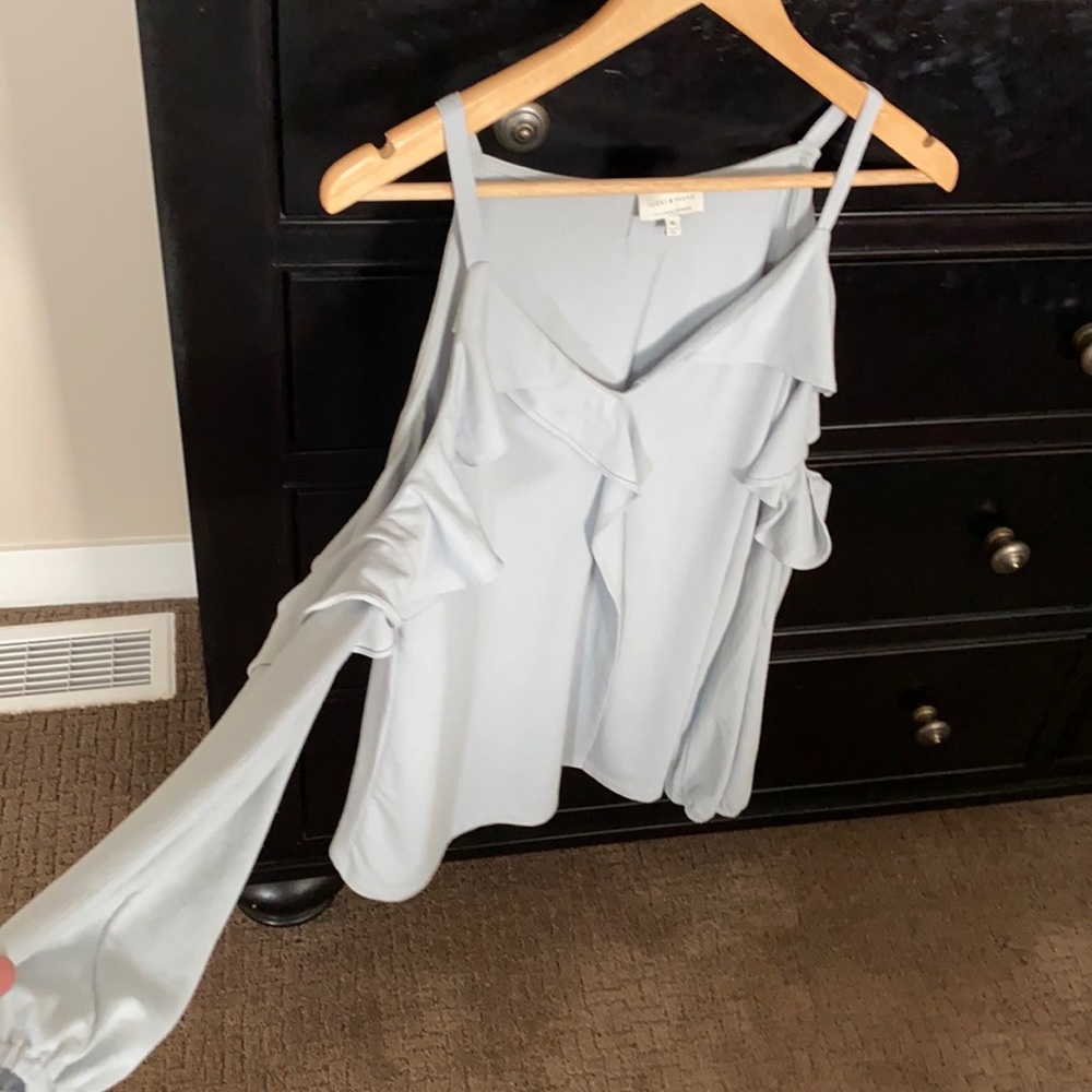 Lucky brand top. Open shoulder.